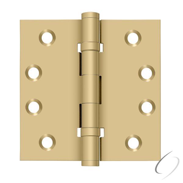 DSB4B4 4" x 4" Square Hinge; Ball Bearings; Satin Brass Finish
