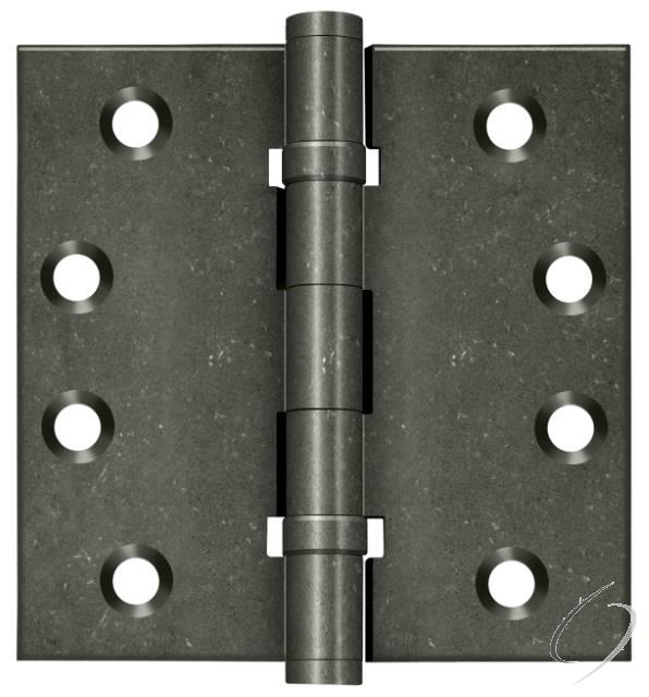 DSB4NB10WM 4" x 4" Square Hinge; Ball Bearings; White Bronze Medium Finish