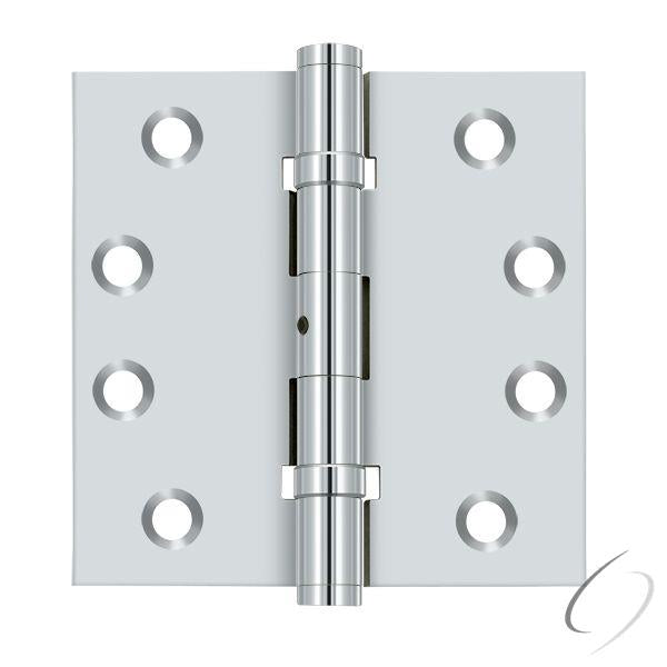 DSB4NB26 4" x 4" Square Hinge; Ball Bearings; Bright Chrome Finish