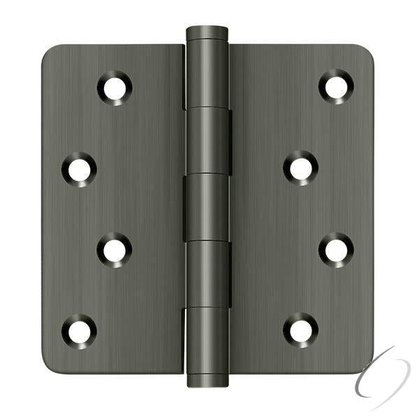 DSB4R415A-RZ 4" x 4" x 1/4" Radius Hinge / Zig-Zag; Antique Nickel Finish