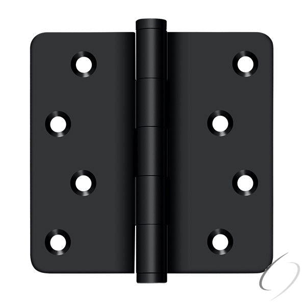 DSB4R419-RZ 4" x 4" x 1/4" Radius Hinge / Zig-Zag; Black Finish