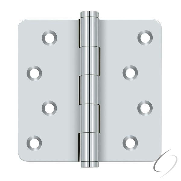 DSB4R426-RZ 4" x 4" x 1/4" Radius Hinge / Zig-Zag; Bright Chrome Finish