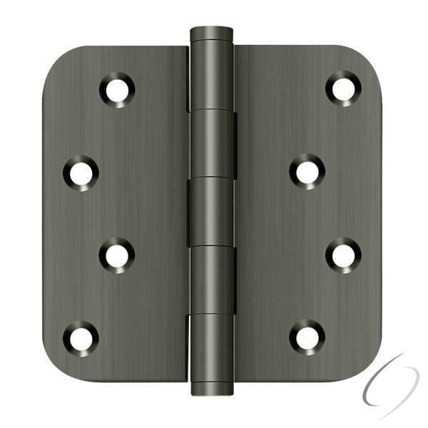 DSB4R515A-RZ 4" x 4" x 5/8" Radius Hinge / Zig-Zag; Antique Nickel Finish