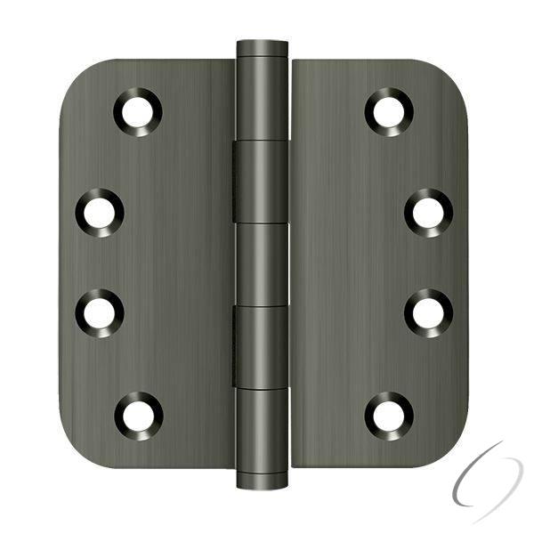 DSB4R515A 4" x 4" x 5/8" Radius Hinge; Antique Nickel Finish