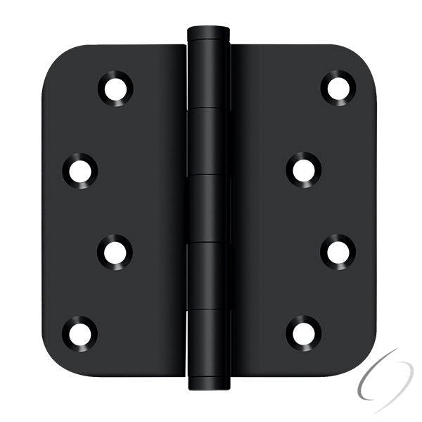 DSB4R519-RZ 4" x 4" x 5/8" Radius Hinge / Zig-Zag; Black Finish