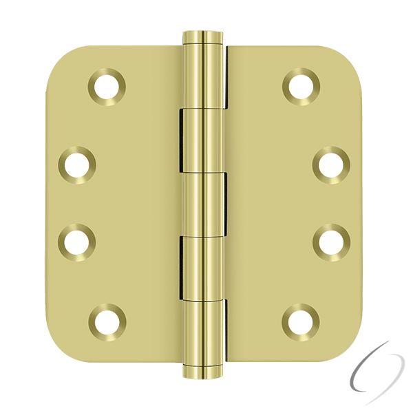 DSB4R53 4" x 4" x 5/8" Radius Hinge; Bright Brass Finish