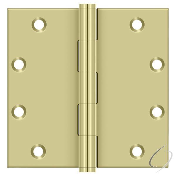 DSB55B3-UNL 5" x 5" Square Hinge; Unlacquered Bright Brass Finish