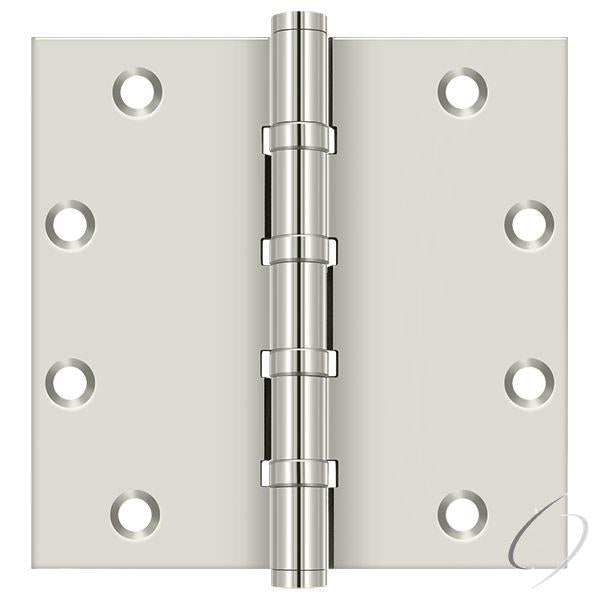 DSB55B14 5" x 5" Square Ball Bearing Hinge; Bright Nickel Finish