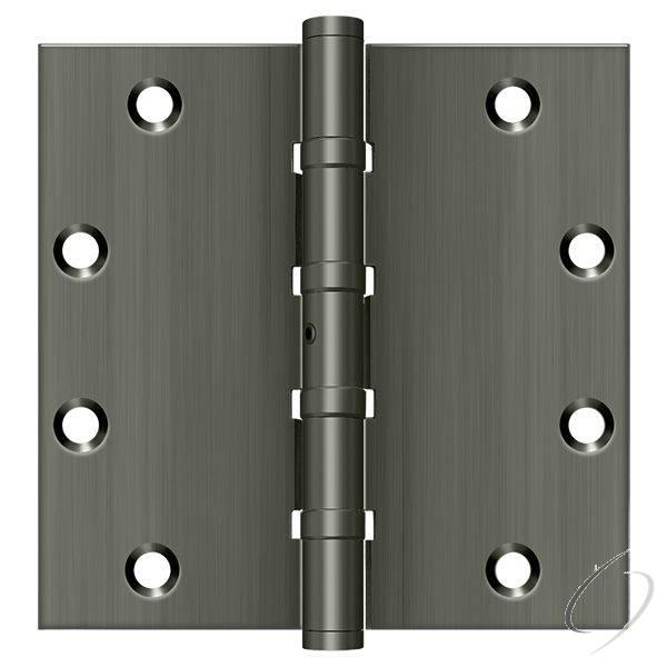 DSB55NB15A 5" x 5" Square Ball Bearing Hinge; Antique Nickel Finish