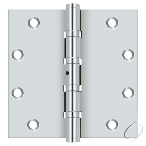 DSB55NB26 5" x 5" Square Ball Bearing Hinge; Bright Chrome Finish