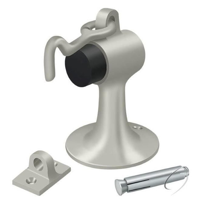 DSF444U15 Cement Floor Mount Bumper with Holder; Satin Nickel Finish