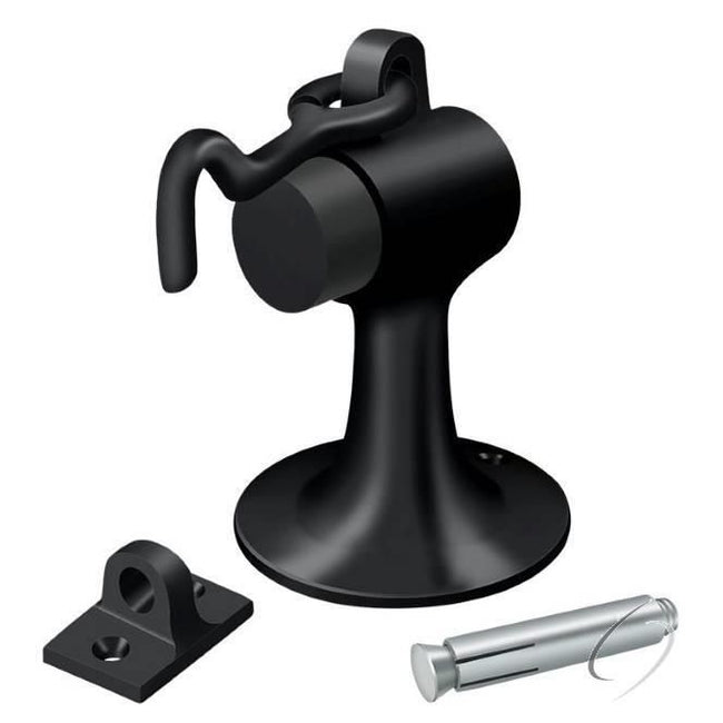 DSF444U19 Cement Floor Mount Bumper with Holder; Black Finish