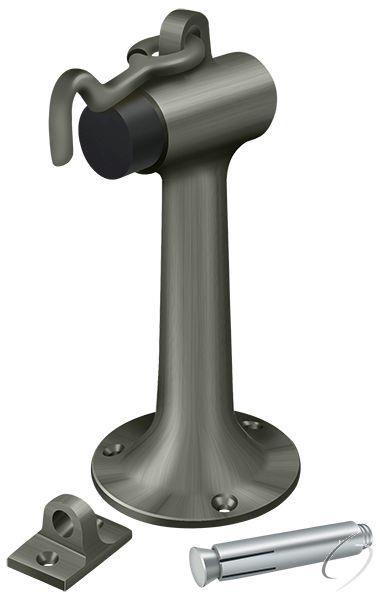 DSF630U15A Floor Mount; 6" Bumper with Hook & Eye; Heavy Duty; Antique Nickel Finish