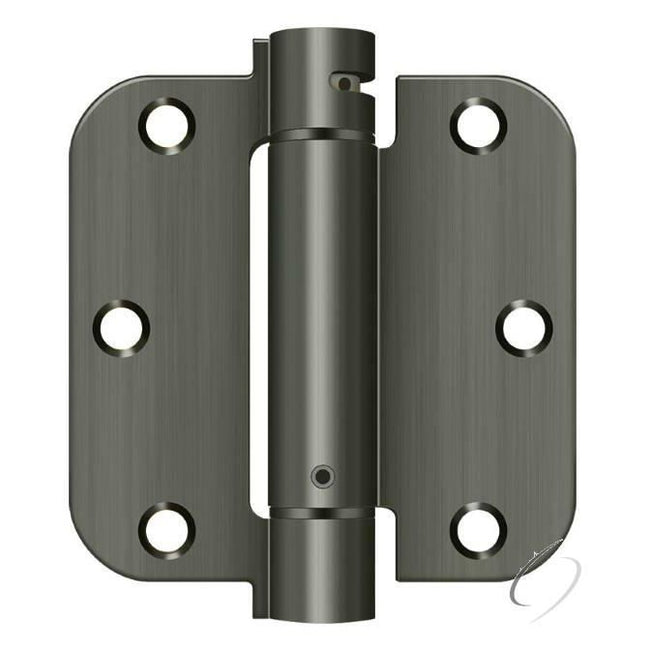 DSH35R515A 3-1/2" x 3-1/2" x 5/8" Spring Hinge; Antique Nickel Finish