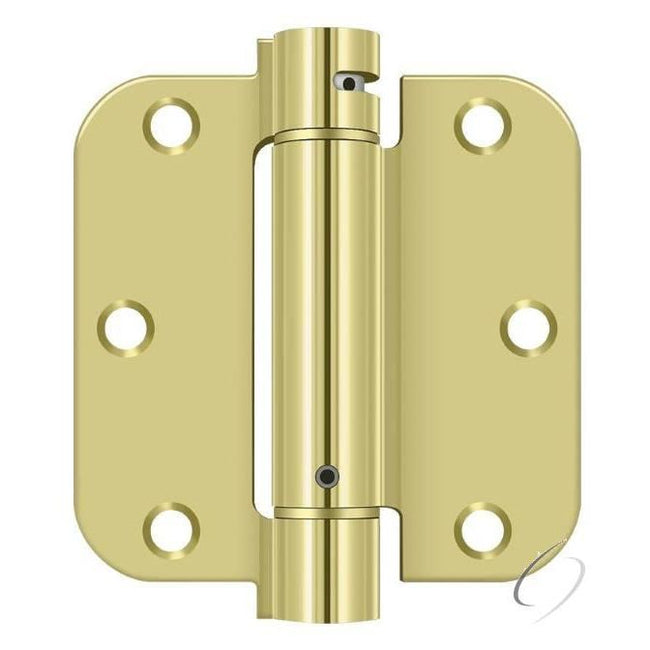 DSH35R53 3-1/2" x 3-1/2" x 5/8" Spring Hinge; Bright Brass Finish