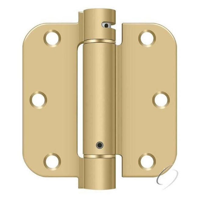 DSH35R54 3-1/2" x 3-1/2" x 5/8" Spring Hinge; Satin Brass Finish