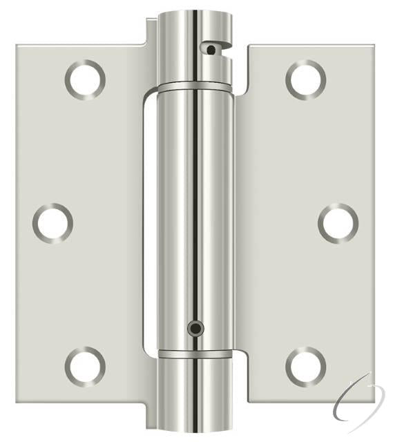 DSH35U14 3-1/2" x 3-1/2" Spring Hinge; Bright Nickel Finish