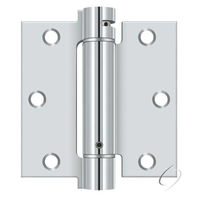 DSH35U26 3-1/2" x 3-1/2" Spring Hinge; Bright Chrome Finish