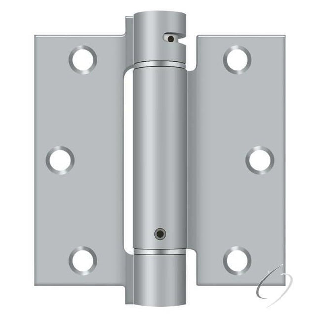 3-1/2" x 3-1/2" Spring Hinge; Satin Chrome Finish