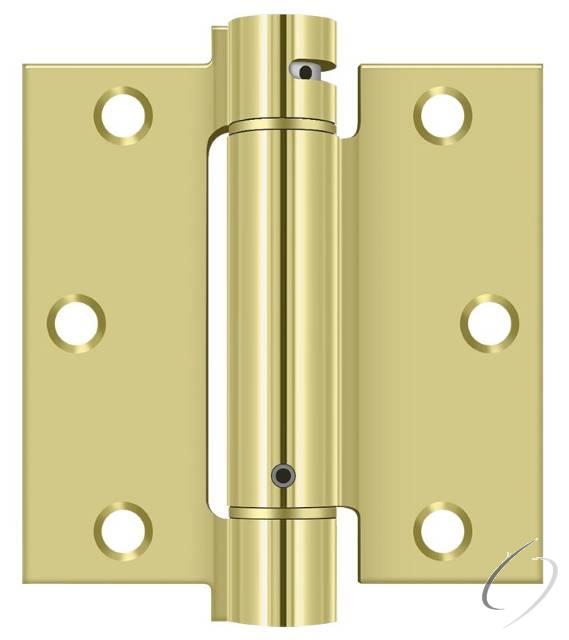 DSH35U3 3-1/2" x 3-1/2" Spring Hinge; Bright Brass Finish