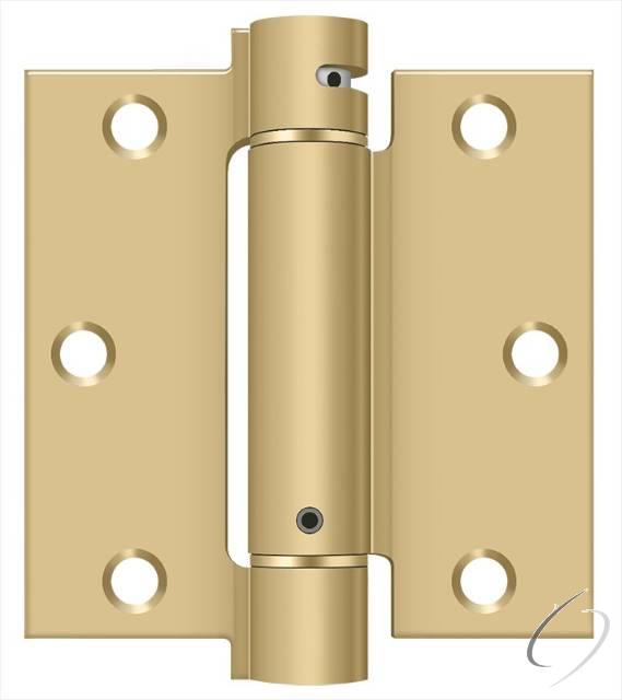 DSH35U4 3-1/2" x 3-1/2" Spring Hinge; Satin Brass Finish