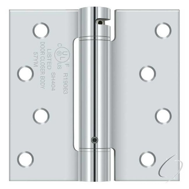 DSH44U26 4" x 4" Spring Hinge; Bright Chrome Finish