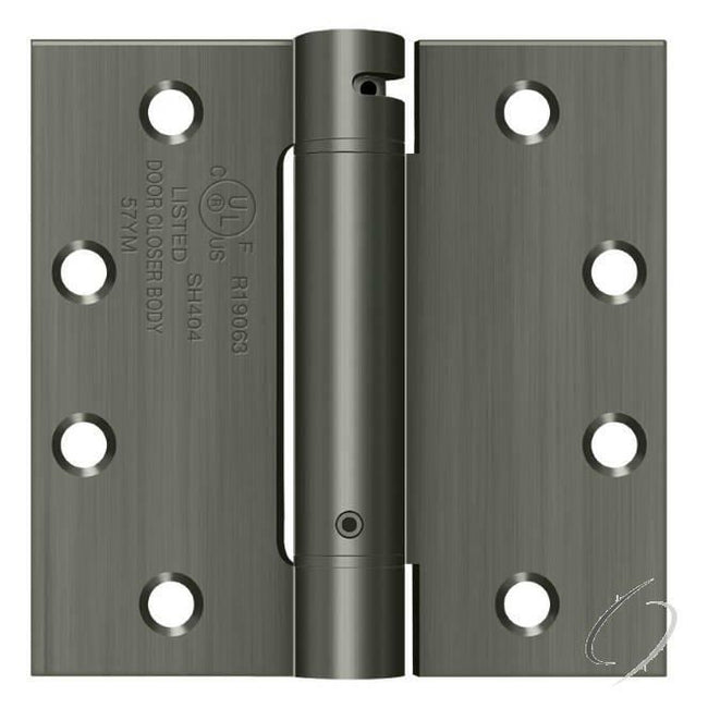 DSH45U15A 4-1/2" x 4-1/2" Spring Hinge; Antique Nickel Finish