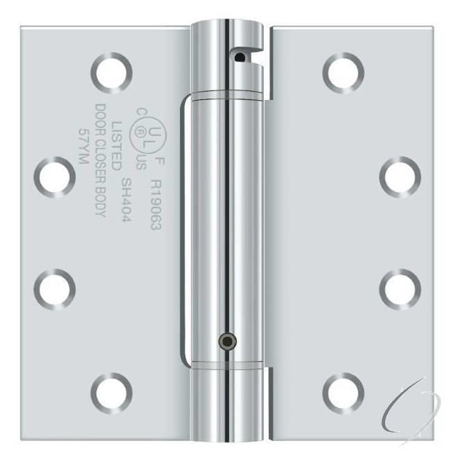 DSH45U26 4-1/2" x 4-1/2" Spring Hinge; Bright Chrome Finish