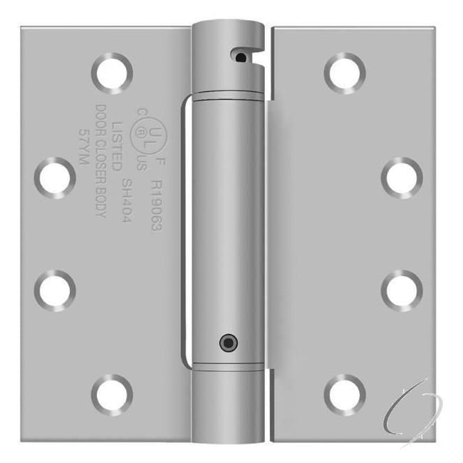 DSH45U32D 4-1/2" x 4-1/2" Spring Hinge; Satin Stainless Steel Finish
