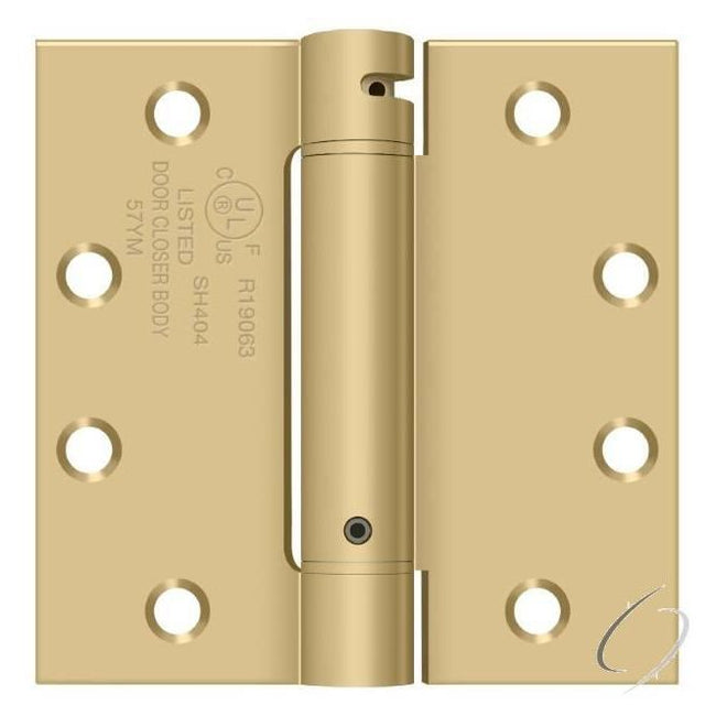 DSH45U4 4-1/2" x 4-1/2" Spring Hinge; Satin Brass Finish