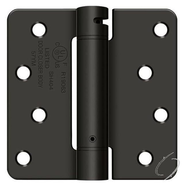 DSH4R410B 4" x 4" x 1/4" Spring Hinge; Oil Rubbed Bronze Finish