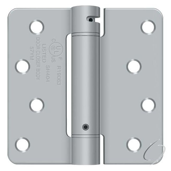 DSH4R426D 4" x 4" x 1/4" Spring Hinge; Satin Chrome Finish