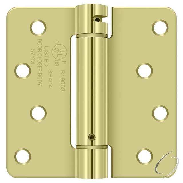 DSH4R42D 4" x 4" x 1/4" Spring Hinge; Zinc Dichromate Plated Finish