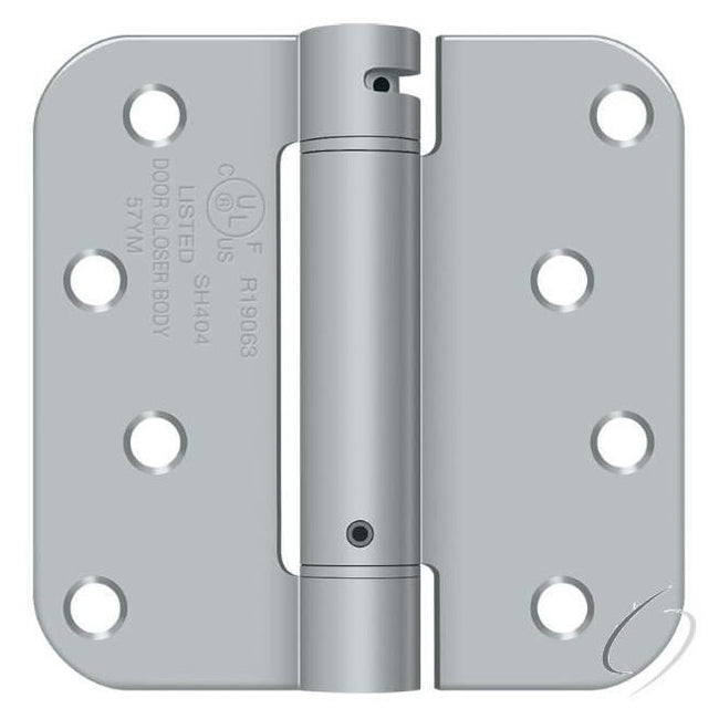 DSH4R526D 4" x 4" 5/8" Radius Spring Hinge; Satin Chrome Finish