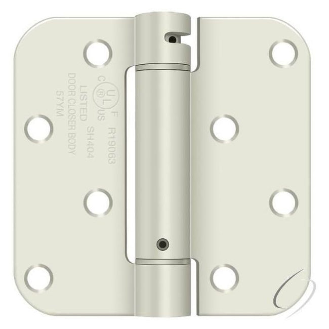 DSH4R5USPWBM 4" x4" 5/8" Radius Spring Hinge Benchmark; Prime Coat Finish