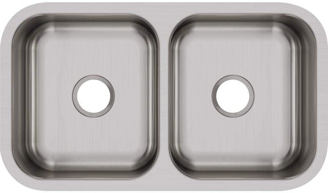 Elkay DXUH3118 - Elkay DXUH3118 Dayton Equal Double Bowl Undermount Stainless Steel Sink