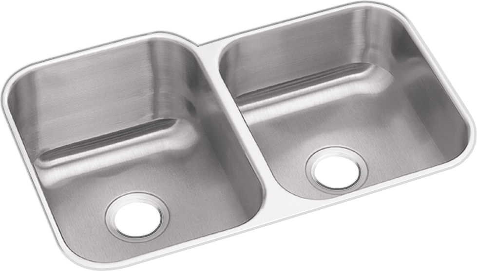 Elkay DXUH312010R - Dayton Stainless Steel 31-3/4" x 20-1/2" x 10", Offset Double Bowl Undermount Si