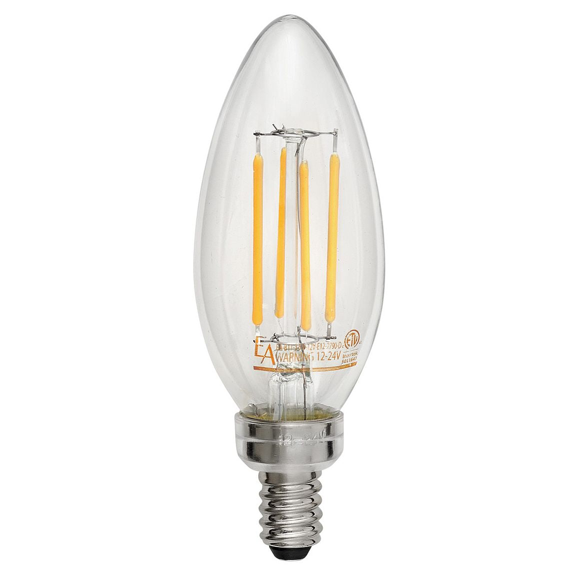 Hinkley E12LED12V - Low Voltage 3.5 Watt LED Light Bulb, Candelabra Bulb Base (E12)