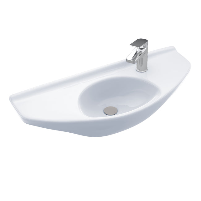 Toto LT650G#01 - Wall Mounted Bathroom Sink with Single Faucet Hole Drilled and CeFiONtect Ceramic G