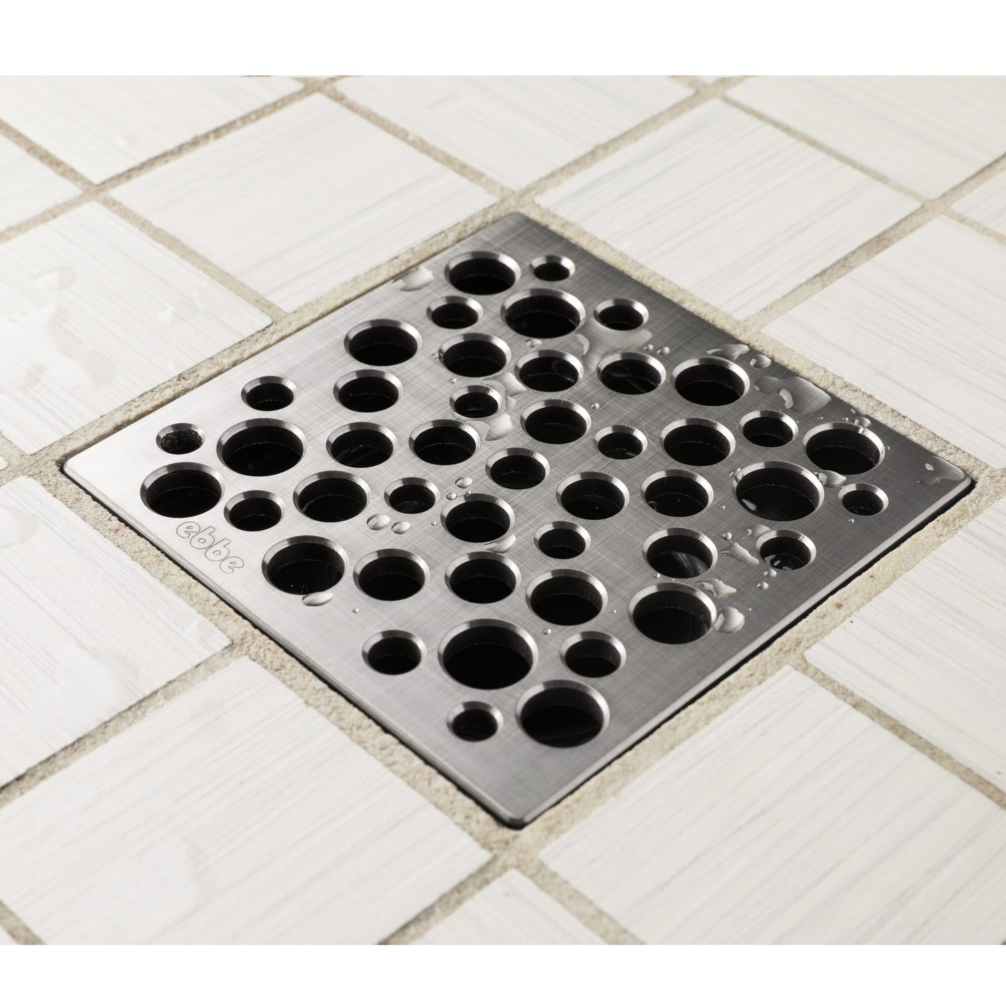 E4812-BN - Bubbles Unique Drain Cover in Brushed Nickel