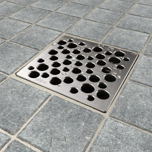 E4812-BN - Bubbles Unique Drain Cover in Brushed Nickel