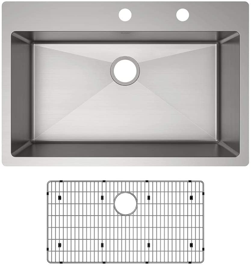 Elkay ECTSRS33229TBGFR2 - 18 Gauge Stainless Steel 33" x 22" x 9" Single Bowl Dual Mount Kitchen Sin