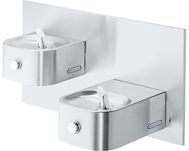 Elkay EDFP217C - Elkay Soft Sides Bi-Level Fountain Non-Filtered Non-Refrigerated, Stainless