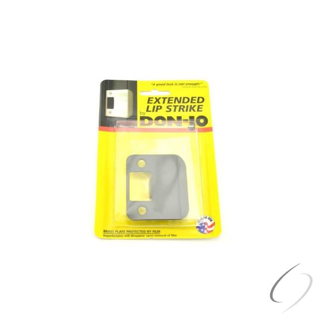 Don-Jo EL115DURC - 2-1/4" Full Lip Strike with 1-1/2" Extended Lip with Round Corners in Dark Bronze