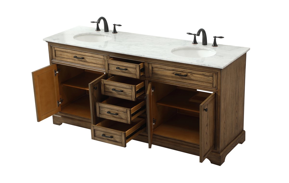 Americana 72" Double Bathroom Vanity Set