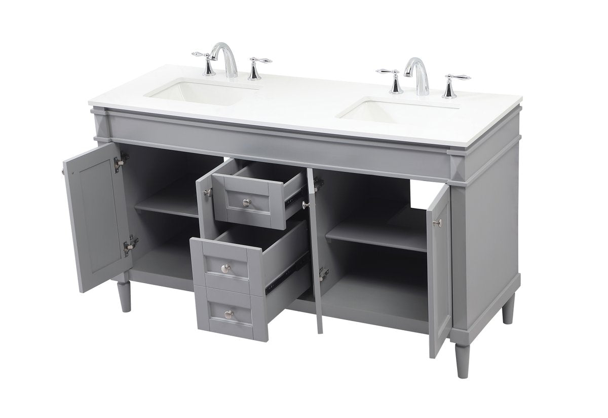 Bennett 60" Double Bathroom Vanity Set