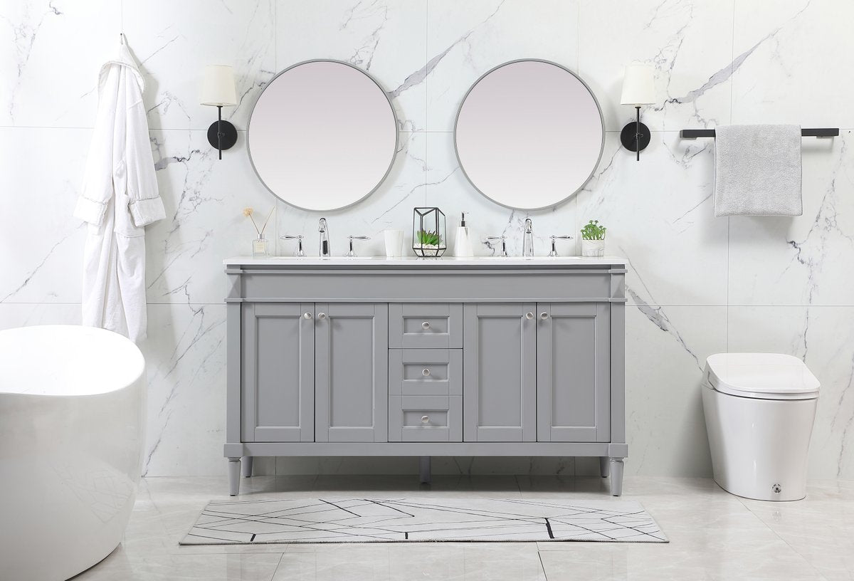 Bennett 60" Double Bathroom Vanity Set