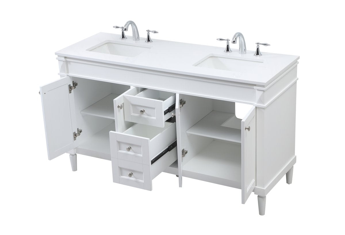 Bennett 60" Double Bathroom Vanity Set