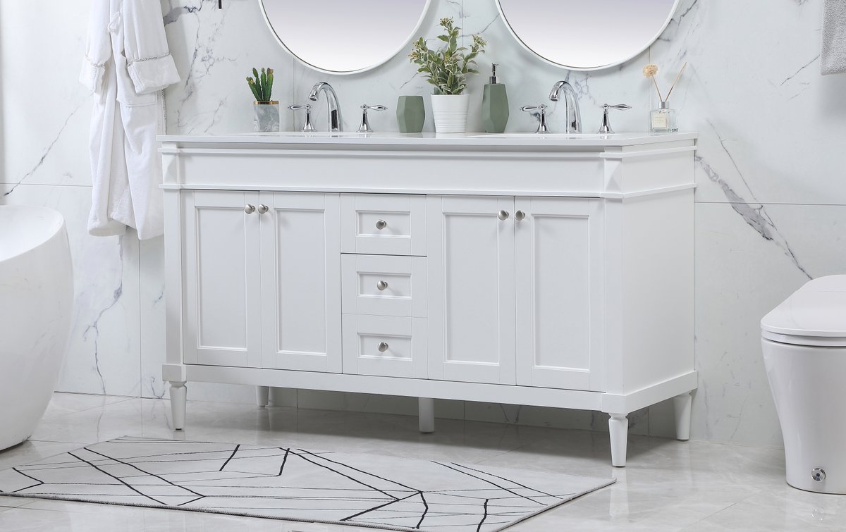 Bennett 60" Double Bathroom Vanity Set