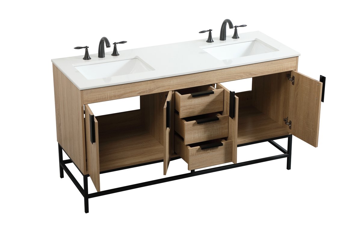 Eugene 60" Double Bathroom Vanity Set